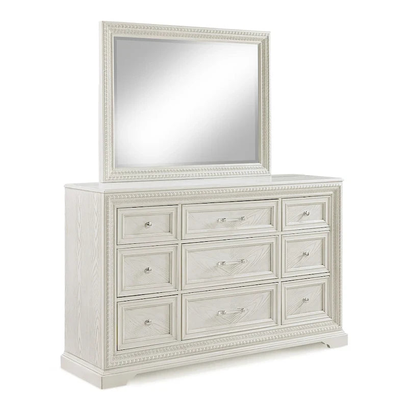 Ensemble de chambre à coucher Oliver 5 pièces à panneaux crème