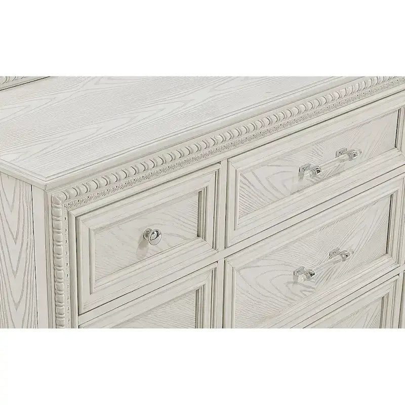 Ensemble de chambre à coucher Oliver 5 pièces à panneaux crème