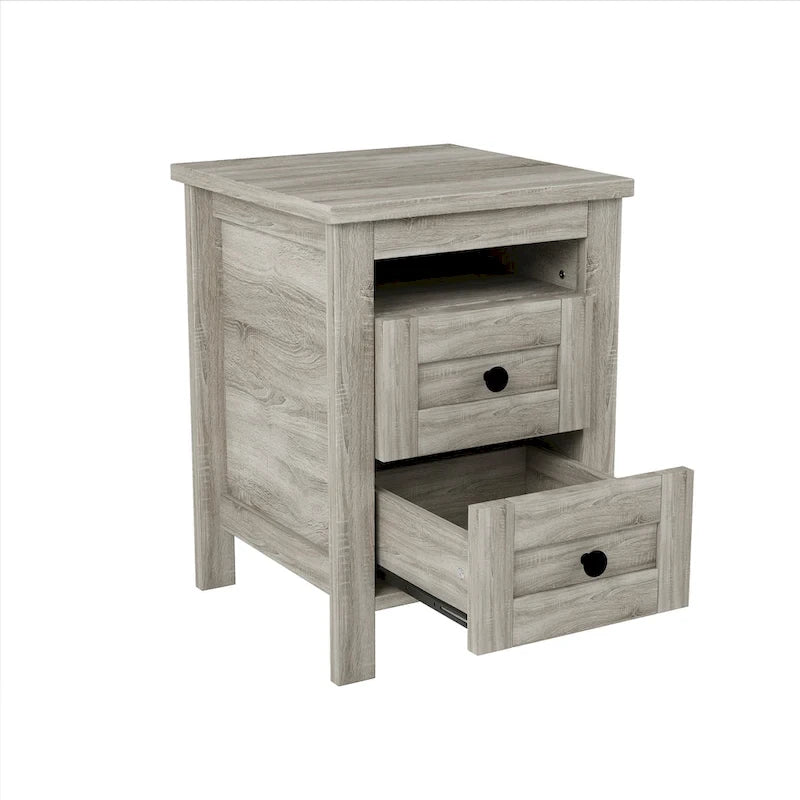 Ensembles de chambre à coucher complets 3 pièces avec table de chevet et commode