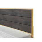 Ensemble de chambre à coucher Wedro 6 pièces à panneaux rustiques marron foncé