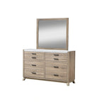 Ensemble de chambre à coucher Daemon 5 pièces à panneaux marron clair