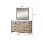 Ensemble de chambre à coucher Daemon 5 pièces à panneaux marron clair