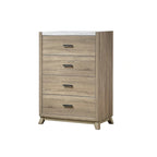Ensemble de chambre à coucher Daemon 5 pièces à panneaux marron clair