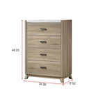 Ensemble de chambre à coucher Daemon 5 pièces à panneaux marron clair