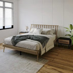 Ensemble de chambre à coucher en bois vintage 3 pièces CraftPorch