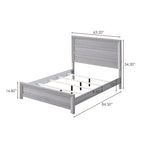 Ensemble de chambre à coucher Essa 5 pièces à panneaux gris