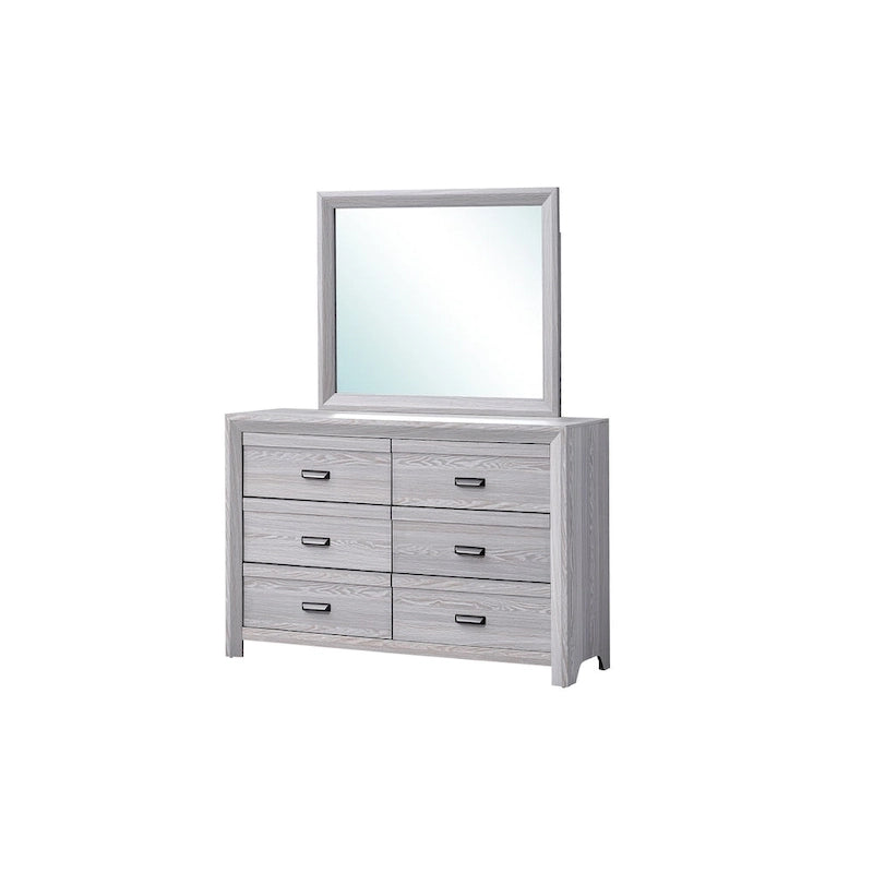 Ensemble de chambre à coucher Essa 5 pièces à panneaux gris