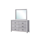 Ensemble de chambre à coucher Essa 5 pièces à panneaux gris