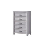 Ensemble de chambre à coucher Essa 5 pièces à panneaux gris