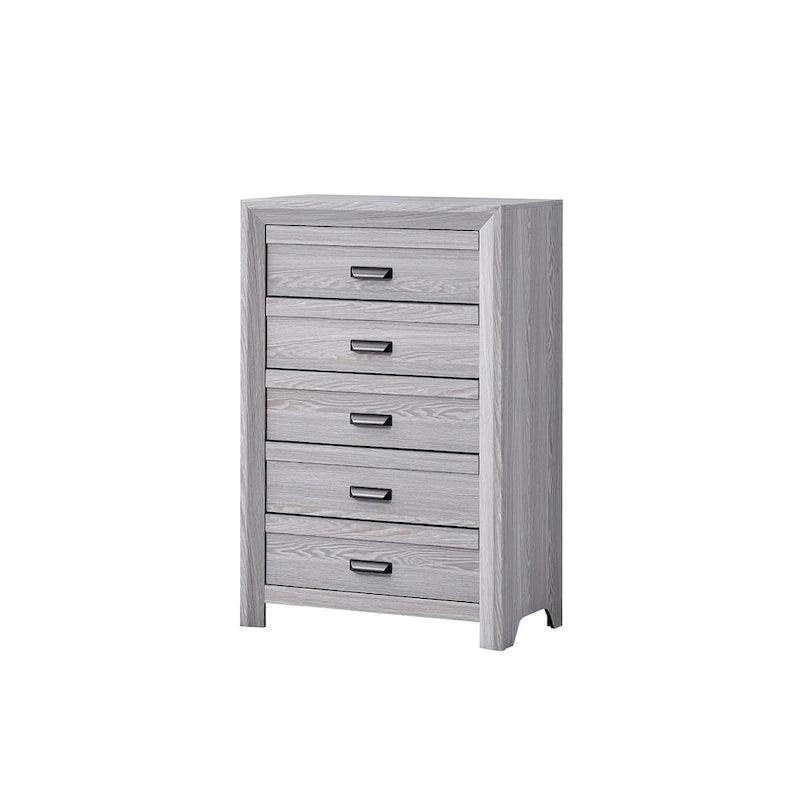 Ensemble de chambre à coucher Essa 5 pièces à panneaux gris