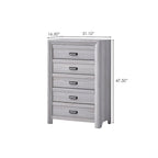 Ensemble de chambre à coucher Essa 5 pièces à panneaux gris