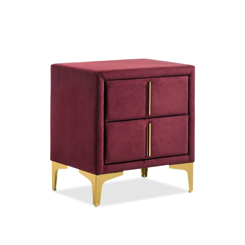 Ensemble de chambre à coucher 3 pièces capitonné en coquillage Glim Art Déco de Furniture of America