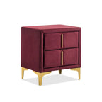 Ensemble de chambre à coucher 3 pièces capitonné en coquillage Glim Art Déco de Furniture of America