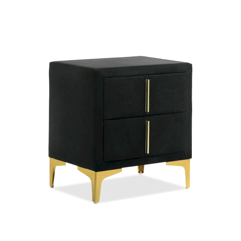 Ensemble de chambre à coucher 3 pièces capitonné en coquillage Glim Art Déco de Furniture of America
