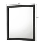 Ensemble de chambre à coucher Pedro 6 pièces en velours noir capitonné