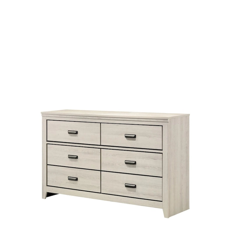 Ensemble de chambre à coucher Edyth 5 pièces avec panneaux LED blancs