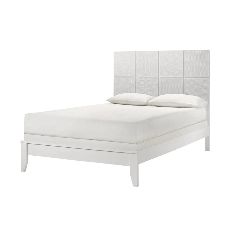 Ensemble de chambre à coucher Sim 5 pièces à panneaux blancs