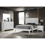 Ensemble de chambre à coucher Sim 5 pièces à panneaux blancs