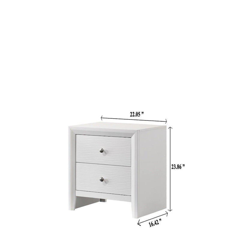 Ensemble de chambre à coucher Sim 5 pièces à panneaux blancs