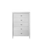 Ensemble de chambre à coucher Sim 5 pièces à panneaux blancs
