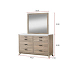 Ensemble de chambre à coucher Daemon 3 pièces à panneaux marron clair