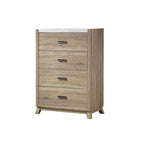 Ensemble de chambre à coucher Daemon 3 pièces à panneaux marron clair