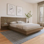 Ensemble de chambre à coucher Napa 4 pièces avec table de chevet suspendue
