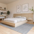 Ensemble de chambre à coucher Napa 4 pièces avec table de chevet suspendue