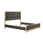 Ensemble de chambre à coucher Wedro 3 pièces à panneaux rustiques marron foncé