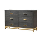 Ensemble de chambre à coucher Wedro 3 pièces à panneaux rustiques marron foncé