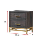 Ensemble de chambre à coucher Wedro 3 pièces à panneaux rustiques marron foncé
