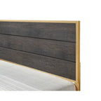 Ensemble de chambre à coucher Wedro 3 pièces à panneaux rustiques marron foncé