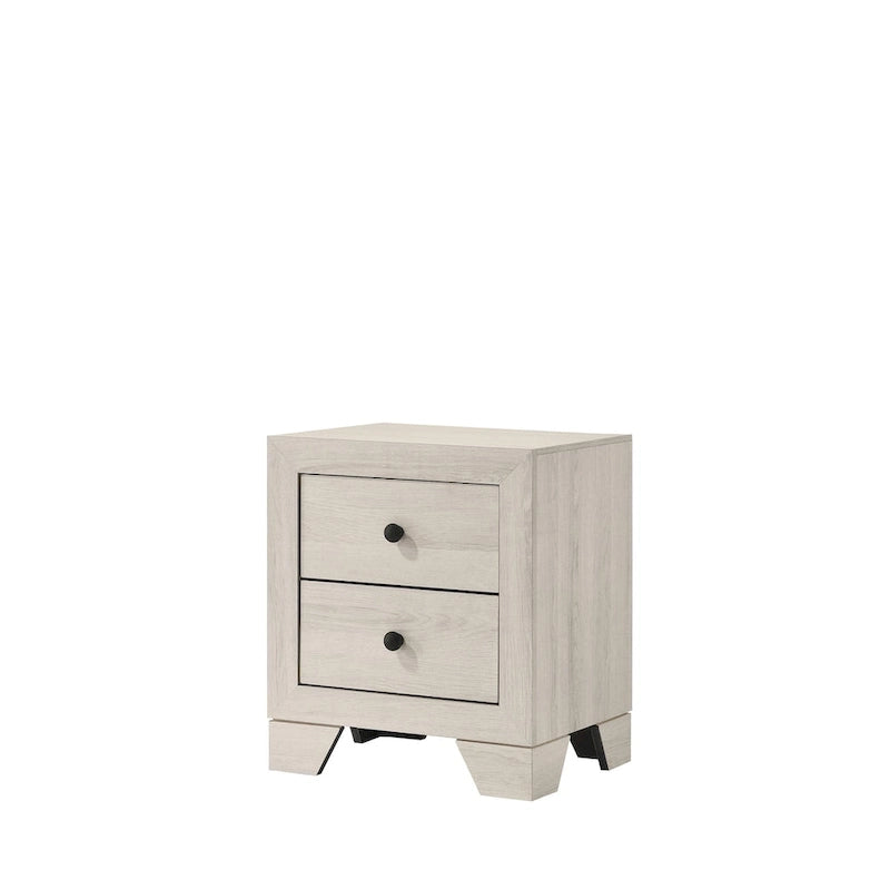 Ensemble de chambre à coucher Annis blanc 6 pièces avec plateforme