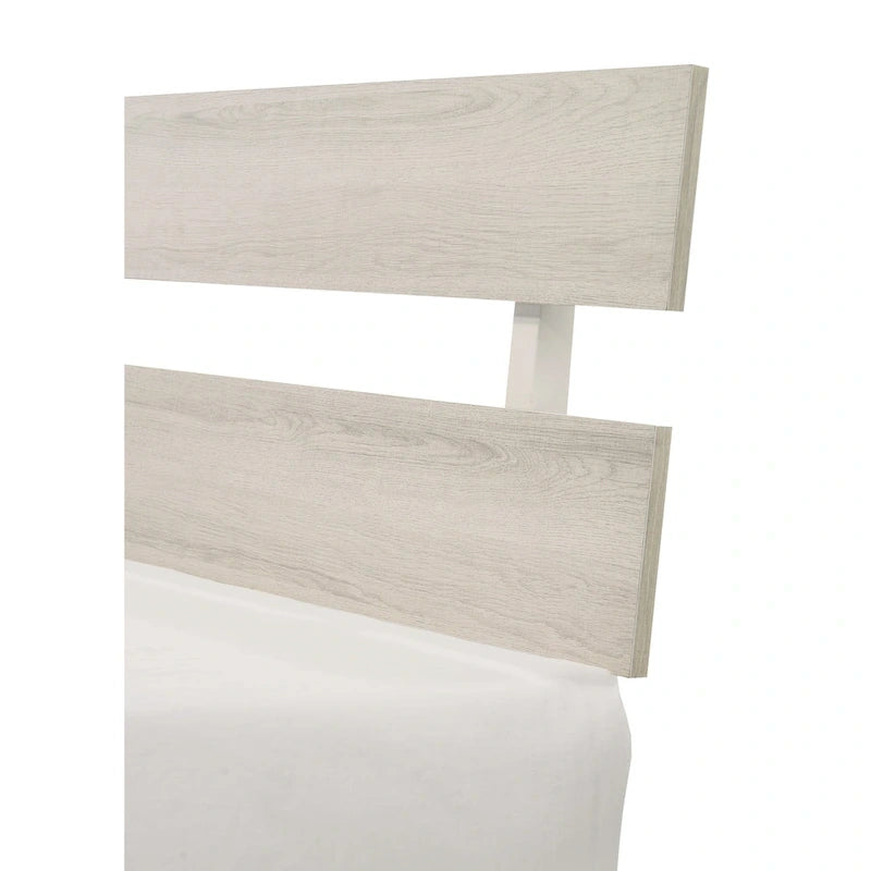 Ensemble de chambre à coucher Annis blanc 6 pièces avec plateforme