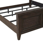 Lit, commode, miroir et table de chevet rembourrés couleur marron selle de Paradise Valley