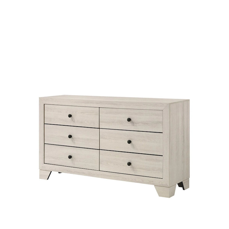 Ensemble de chambre à coucher Annis blanc 4 pièces avec plateforme