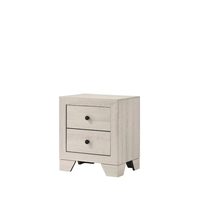 Ensemble de chambre à coucher Annis blanc 4 pièces avec plateforme
