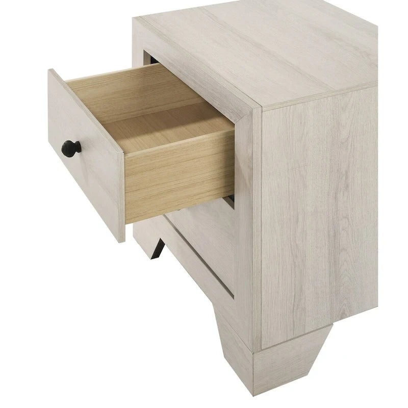 Ensemble de chambre à coucher Annis blanc 4 pièces avec plateforme