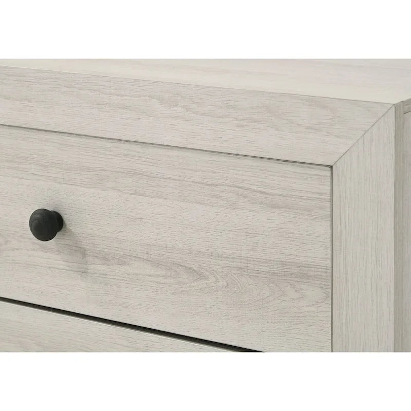 Ensemble de chambre à coucher Annis blanc 4 pièces avec plateforme