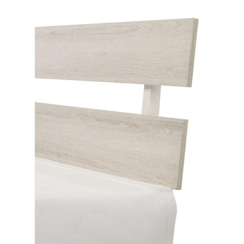 Ensemble de chambre à coucher Annis blanc 4 pièces avec plateforme