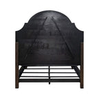 Ensemble lit, commode et miroir rembourrés marron selle Paradise Valley