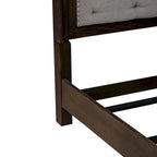 Ensemble lit, commode et miroir rembourrés marron selle Paradise Valley