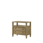 Ensemble de chambre à coucher Newell 5 pièces avec plateforme et lit à baldaquin rembourré marron clair