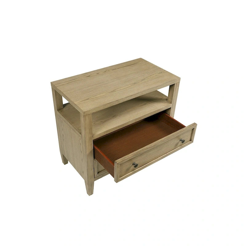 Ensemble de chambre à coucher Newell 5 pièces avec plateforme et lit à baldaquin rembourré marron clair
