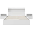Lit plateforme Hunter avec tête de lit et 2 tables de chevet