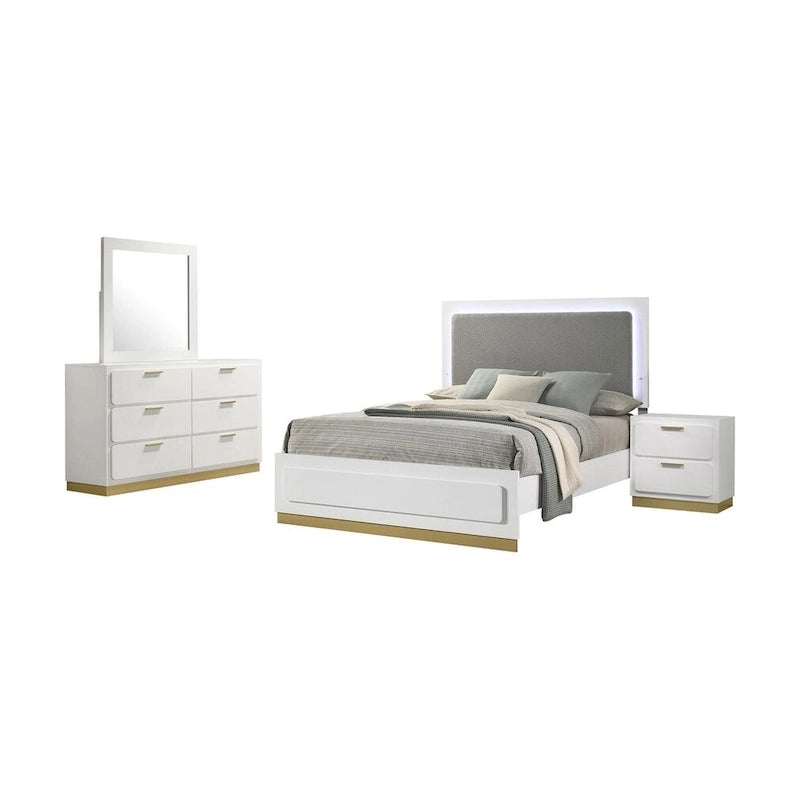 Ensemble de chambre à coucher rembourré Sophia 4 pièces