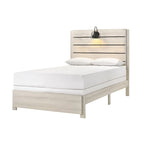 Ensemble de chambre à coucher Edyth 6 pièces avec panneaux LED blancs
