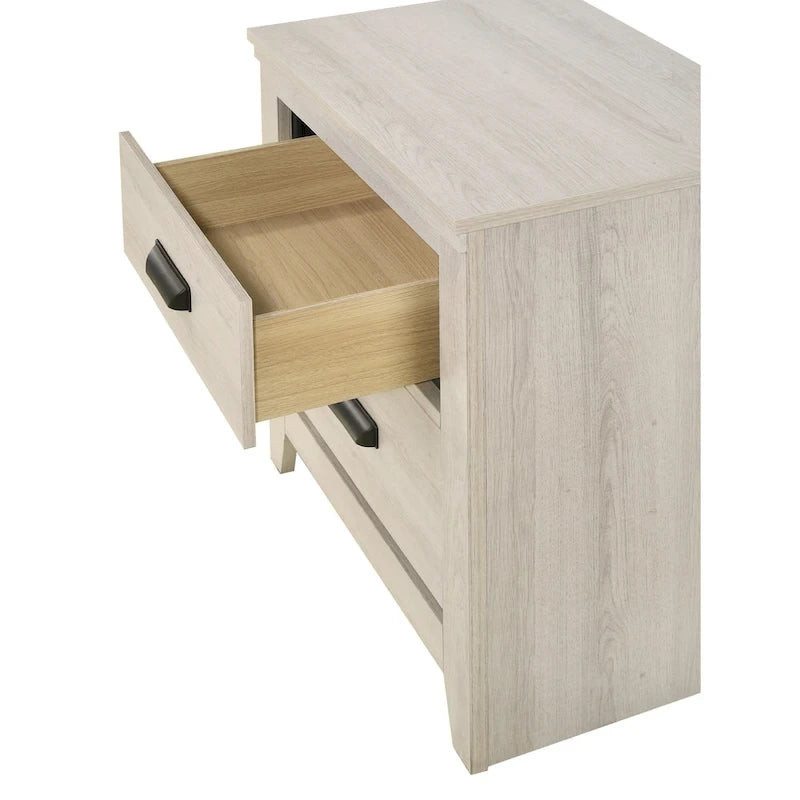 Ensemble de chambre à coucher Edyth 6 pièces avec panneaux LED blancs