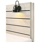 Ensemble de chambre à coucher Edyth 6 pièces avec panneaux LED blancs