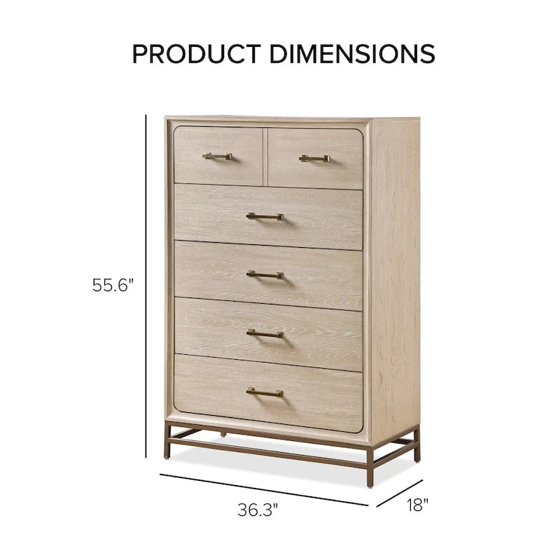 Ensemble de chambre à coucher 6 pièces en chêne massif Drayden de Furniture of America